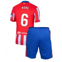 Maglie da calcio Atletico Madrid Koke #6 Prima Maglia Bambino 2024-25 Manica Corta (+ Pantaloni corti)